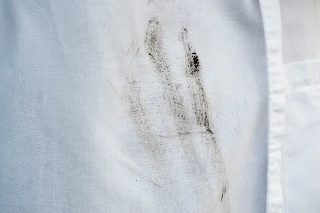 Stained white cloth